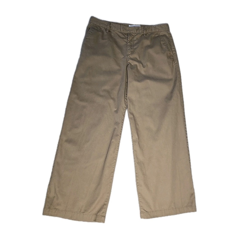 Vans Wide Leg Pants Crop‎ Chino Khaki Tan Womens Size 7 16"x26"